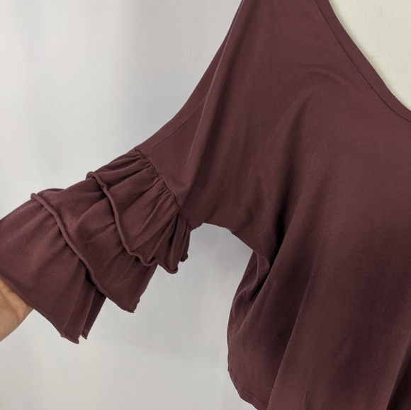 American Eagle Outfitters Tops - American Eagle Outfitters ruffle sleeve top, sz L